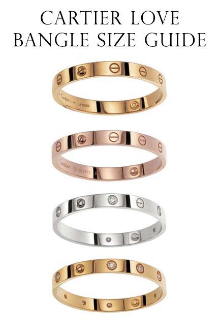 lovers bangle|cartier love bangle size chart.